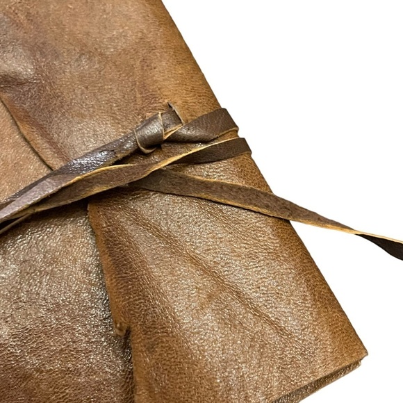 SMALL Handmade Leather Bound Booklet Journal Tablet - Picture 11 of 13
